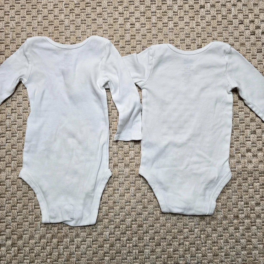 Carters 3-6M Baby Girl longsleeve white oncie pair set Fall Winter
